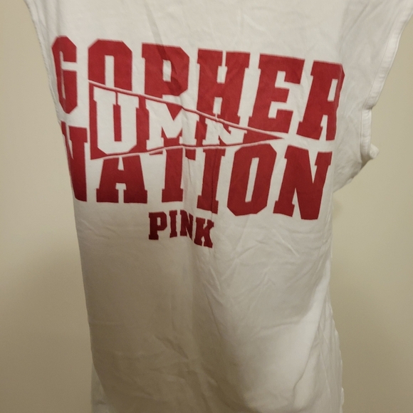 PINK GOLPHER NATION Victoria Secret White Sleeveless Top - Picture 4 of 5
